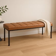 Trento Faux Leather Ottoman Bench
